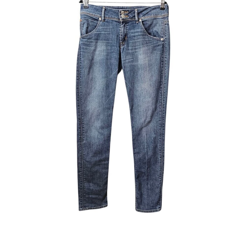 Hudson Denim Collin Flap Midrise Skinny Blue Jeans